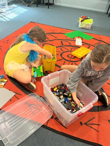 Lego play in the library